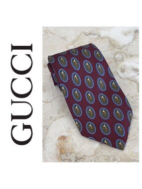Gucci 100% Silk Golf Printed Tie